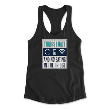 Things I Hate Womens Racerback Tank in Black color